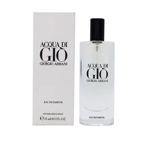 Giorgio Armani Acqua Di Gio For Men EDP 15ml Ket : Dus , Segel Klasifikasi : Aromatic Aquatic Acqua di Giò Eau de Parfum by Giorgio Armani is a Aromatic Aquatic fragrance for men. This is a new fragrance. Acqua di Giò Eau de Parfum was launched in 2022. The nose behind this fragrance is Alberto Morillas. Top notes are Sea Notes and Green Mandarin; middle notes are Clary Sage, Lavender and Geranium; base notes are Mineral notes, Vetiver and Patchouli.